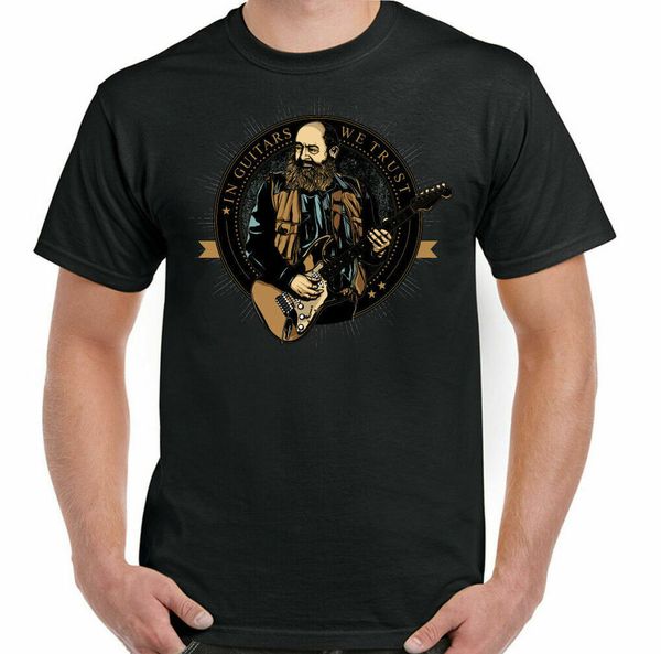 

guitar t-shirt guitarist in we trust mens acoustic electric bass player amp, White;black