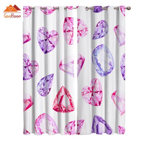 

curtain & drapes pink watercolor diamond window curtains living room outdoor fabric home decor