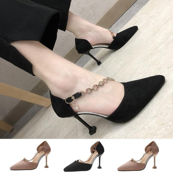 

breathable mesh summer shoes woman women ladies fashion crystal high heel buckle causal single outdoor sport sandals, Black
