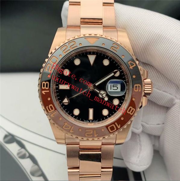

luxury mens watches bp maker v5 sapphire watch 126711 126715 40mm rose gold 316l steel bracelet asia 2813 automatic luminous classic wristwa, Slivery;brown