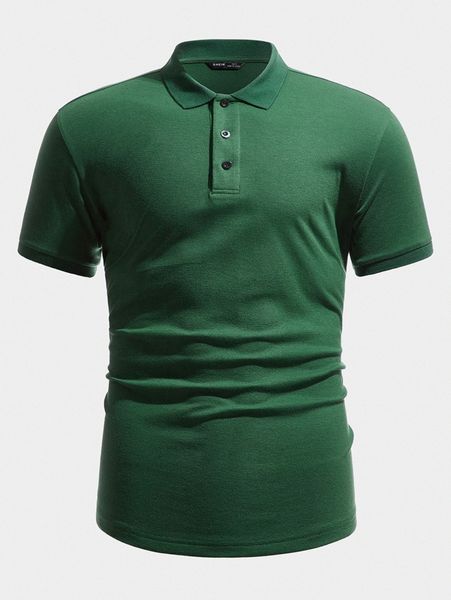 

men solid button detail polo shirt l3vk#, White;black