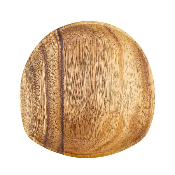 

dishes & plates handcrafted wood plate versatile wooden charger solid tray serving platter fruit tea snack dessert decorative