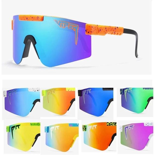 

sunglasses 2021 brand mirrored lens pit viper polarized men women sport goggle tr90 frame uv400 25colors, White;black
