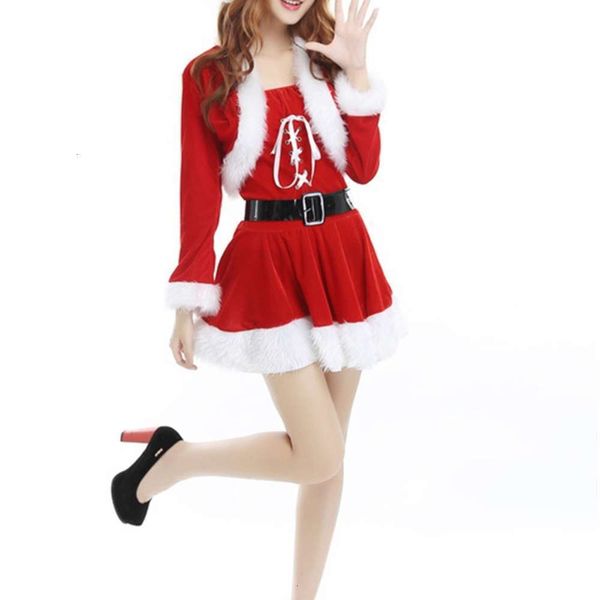 

underwear show skirt santa claus christmas costume, Black;white