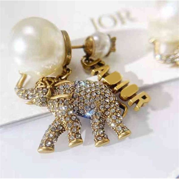 

88% off wholesale store family family female earrings pearl earrings asymmetric earrings, Golden