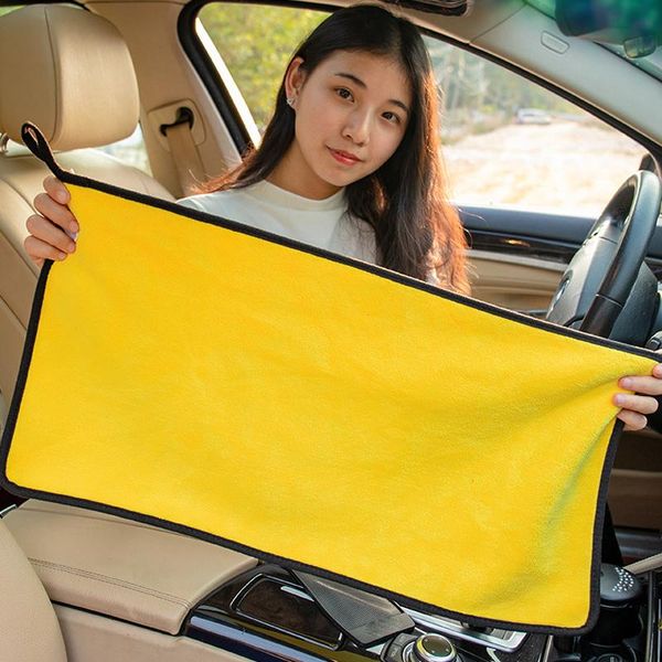 

car sponge wash microfiber towel cleaning drying cloth hemming care detailing for