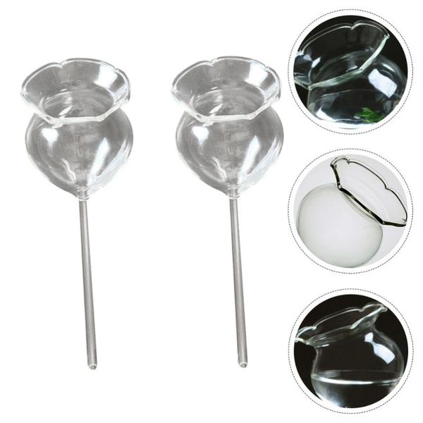

2pcs self watering bulbs globes automatic glass waterer plant device equipments