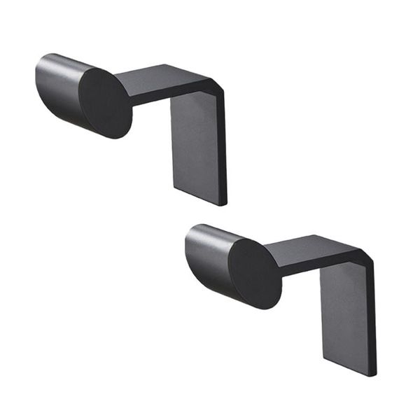 

hooks & rails 2pcs black metal simple coat hangers wall hook for bathroom bedroom kitchen