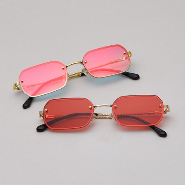 

sunglasses xiu small men rectangular woman metal frame fashion male sun glasses mirror blue 2021 summer style, White;black