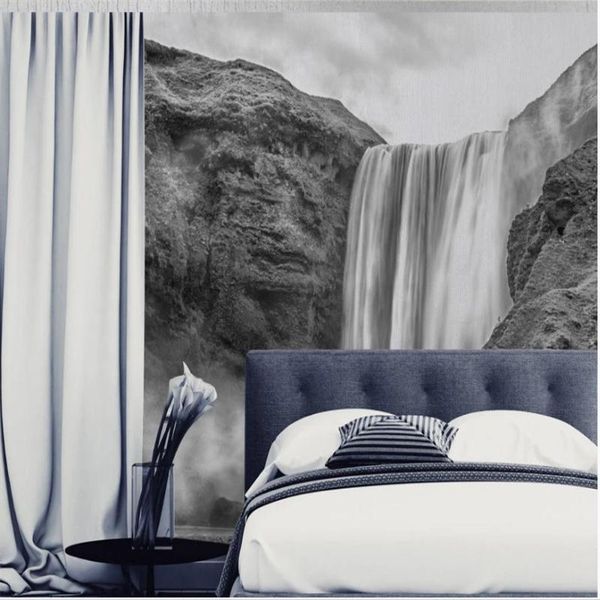 

wallpapers waterfall natural tv background wall modern wallpaper for living room