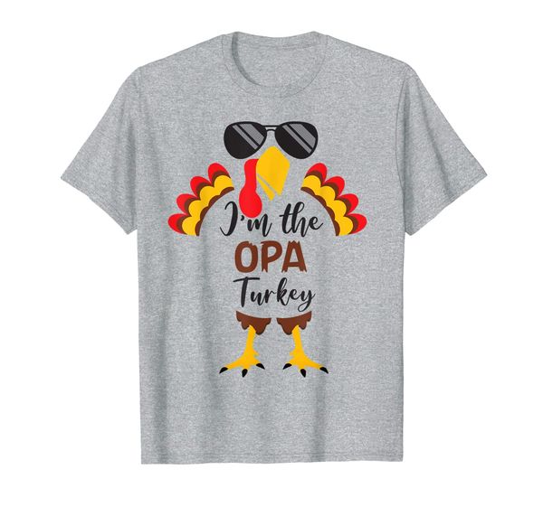 

Men I'm The Opa Turkey Glasses Thanksgiving Gifts T-Shirt, Mainly pictures
