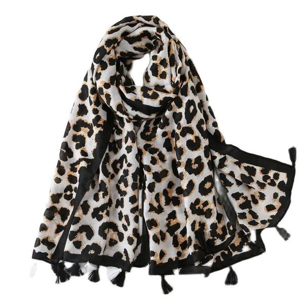 

scarves scarf women winter leopard dot tassel polka dots fringe viscose shawl for neckerchief fashion, Blue;gray