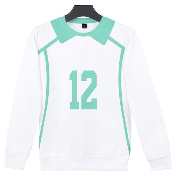 

Men's Hoodies & Sweatshirts Haikyuu 3D Print Round Neck Sweatshirt Men/Women Casual O-neck Pullover Aoba Castle West High School Haraju, Black