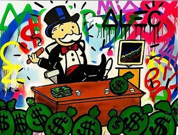 

alec monopoly stocks oil painting on canvas home decor handcrafts /hd print wall art picture customization is acceptable 21062608