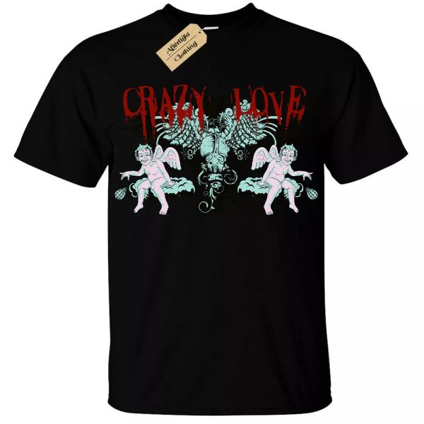

Crazy Love T-Shirt Unisex Mens, White;black