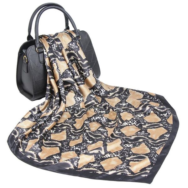 

scarves silk women 90*90cm square head hijab scarf bandana foulard soft satin shawl muslim handkerchief muffler, Blue;gray