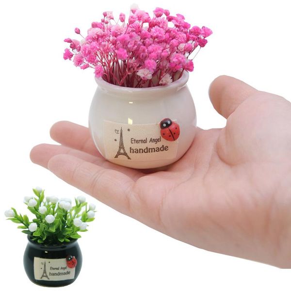 

decorative flowers & wreaths simulation resin gypsophila creative with small vase home potted ornaments