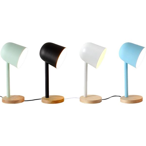 

table lamps macarons colorful lamp modern simple study bedroom desk lights wood and metal material lovely kids room reading