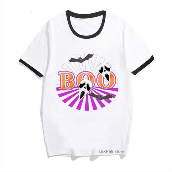 

funny boo no face pumpkin womens t shirts print graphic tees women clothes white vogue summer tee femme