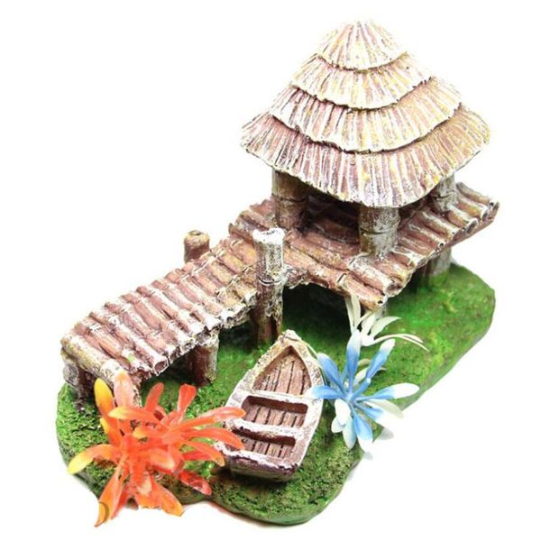 

decorations artificial resin rockery aquarium fish tank bridge ornament cave landscaping decoration accessories