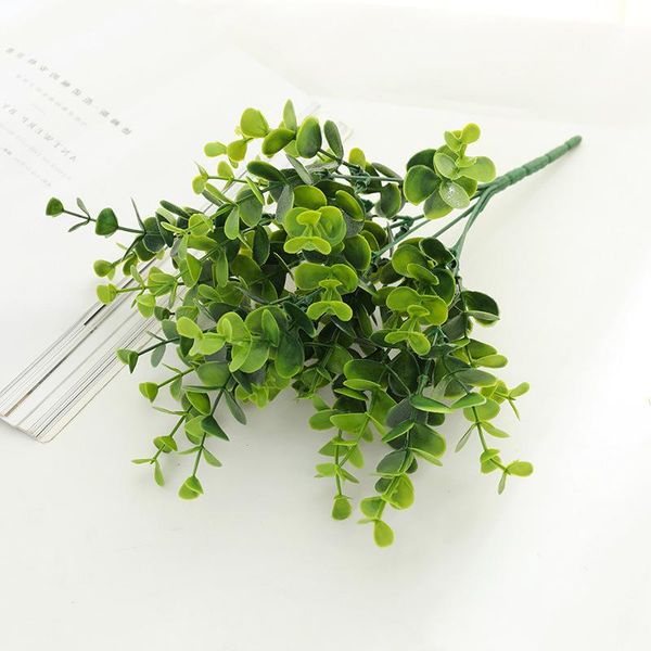 

decorative flowers & wreaths emulational artificial plants eucalyptus zamioculcas leaves wedding celebration decoration plant background wal