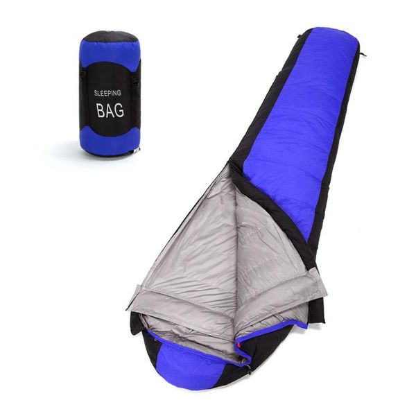 

sleeping bags duck down bag winter mummy outdoor camping hiking travel splicing portable waterproof compression sack