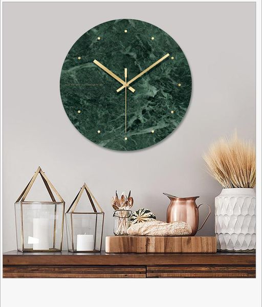 

wall clocks nordic modern marble clock for living room kitchen office bedroom round watch my melody