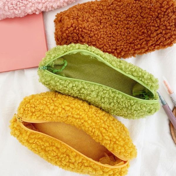 

pencil bags student pen case innovative plush lightweight portable creative kawaii