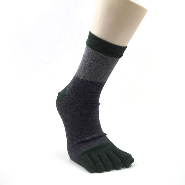 

men's socks comed cotton five finger separate toe for men, Black