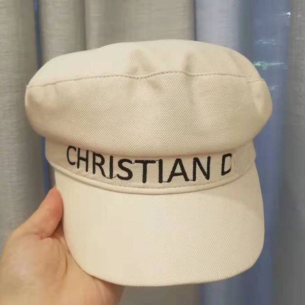 

factory wholesale 50% off korean autumn and winter family navy hat fashion net red casual leather military hat tide embroidered, Blue;gray