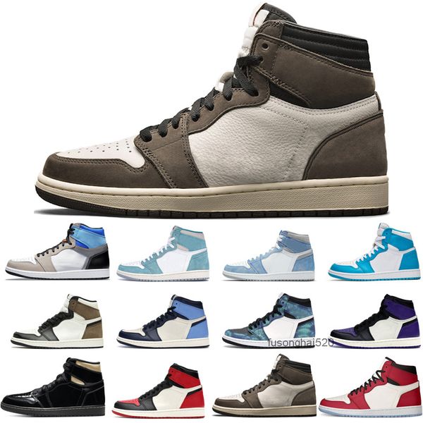 

2022 new arrive 1s basketball shoes man woman white black crimson tint pink glaze prototype dark bred toe chicago university blue what the s