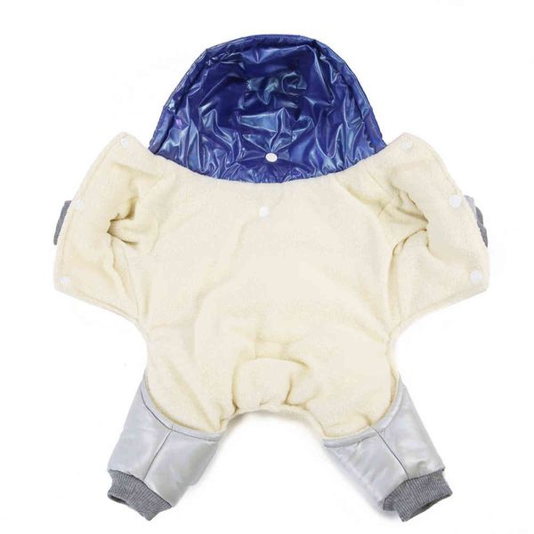 Roupas de cães Engrossar Russo Inverno Quente Com Capuz Cachorrinho Animal de Estimação Casaco para Cães Pequenos Jumpsuit Rainbow Roupas Superfits Equipamentos 211106