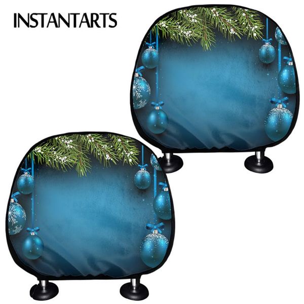 

seat cushions instantarts christmas bell design durable car protector auto head neck rest cushion headrest set of 2 pillow cover