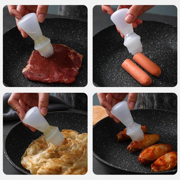 

tools & accessories oil bottle brush turkey baster pastry set with thick bottles silicone material dispensers for bbq baking grill
