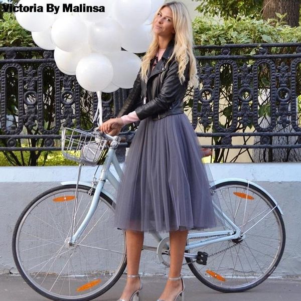 

summer womens lace princess fairy style 5 layers voile tulle skirt bouffant puffy gray fashion long tutu skirts, Black