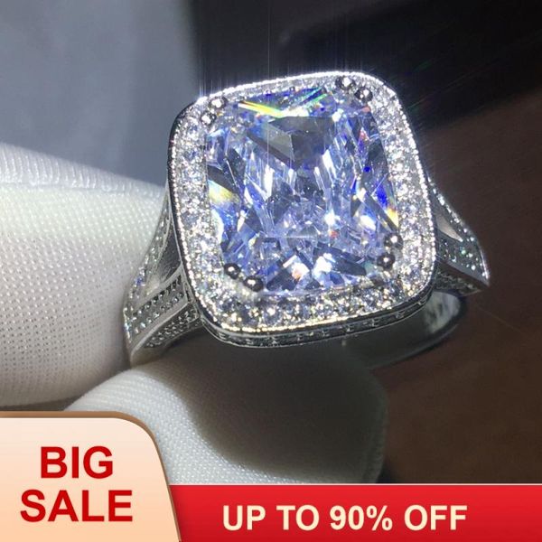 

wedding rings fashion jewelry majestic sensation 10ct gem 5a zircon stone 14kt white gold filled engagement band ring set sz 5-11, Slivery;golden