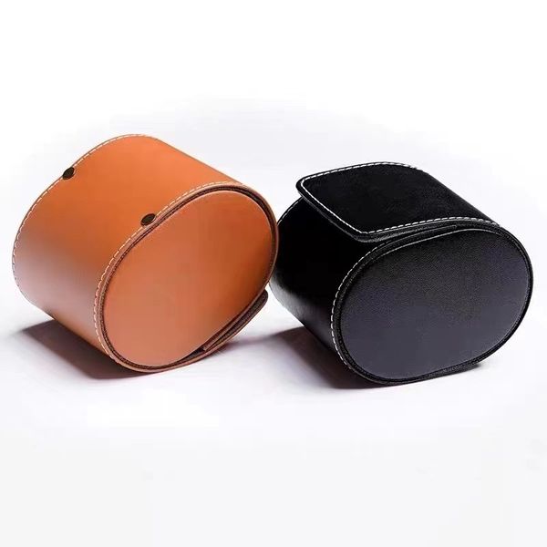 

2021 wholesale watch leather boxes men's women's mechanical quartz explosion-proof protective accessories case, Black;blue