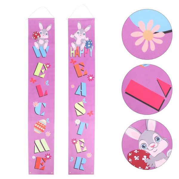 

party decoration 1 pair easter couplet hanging pendant festival home decor