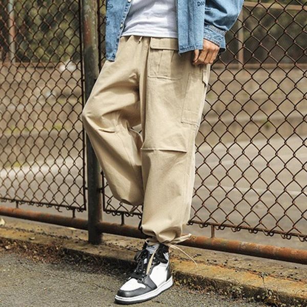 

cargo pants men summer style overalls casual pure colour comfortable trousers pantalon homme pantalones hombre men's, Black