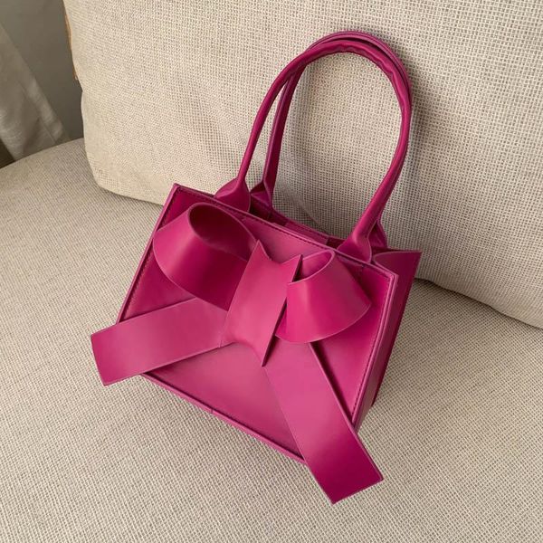 

evening bags luxury handbags for women leather totes bow design lady hand bag pink color clutches