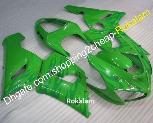 

for kawasaki zx 6r 2005 2006 zx-6r 636 05 06 zx6r zx636 green complete set fairing (injection molding)