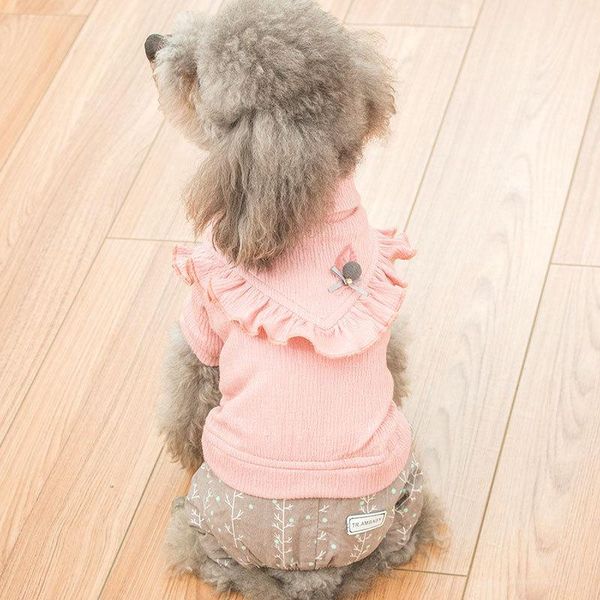 

dog apparel autumn and winter casual styles pet clothing thicken warm comfortable fashion cute the four feet garments small