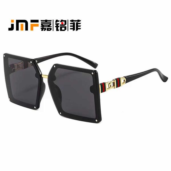 

new fashion large square sunglasses green red leg polarized women's 563, White;black