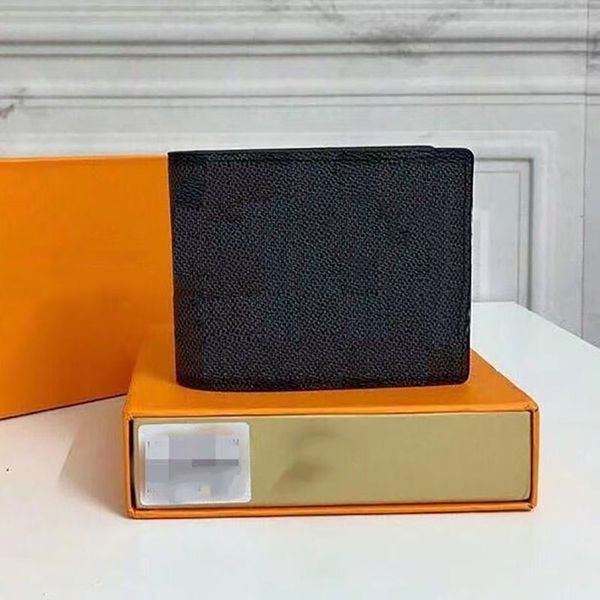 

fashion men leather purses billfold clutch bag wallet paris plaid style designers women purse luxury designer wallets with box card holder