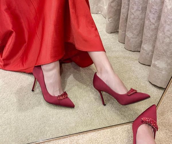 

women's shoes spring and autumn high fine heel pointed end @k36, Black