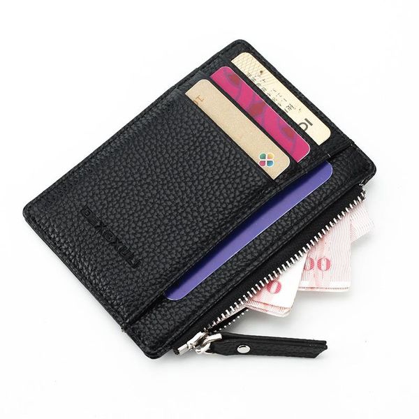 

wallets cardholder wallet men credit holder card mini simple portable pu leather id case purse bag pouch women -35, Red;black