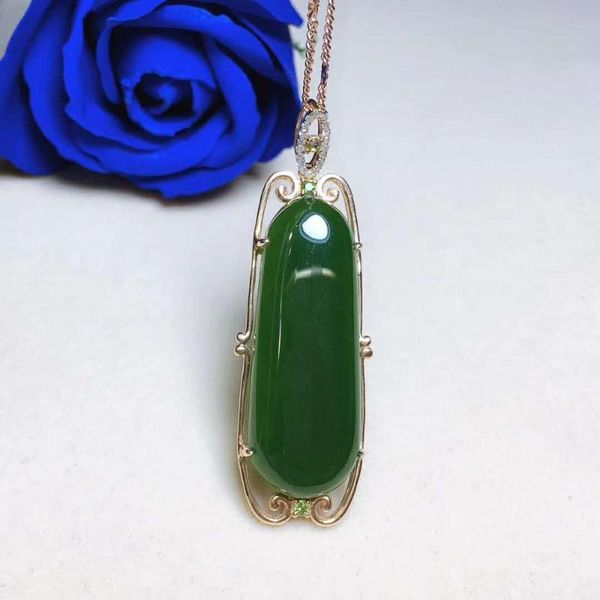 

lockets 18k gold and tianbi jade pendanth41#, Silver