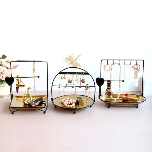 

storage bags jewelry display stand holder with tray for necklaces bracelets earrings & rings