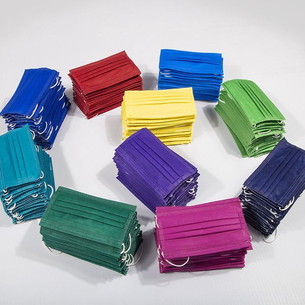 

solid color printed disposable mask 3-layer solution spray fabric for civil use