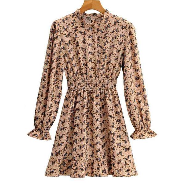 

summer women mini dress ladies' o-neck long sleeve floral skirt female streetwear 210524, Black;gray